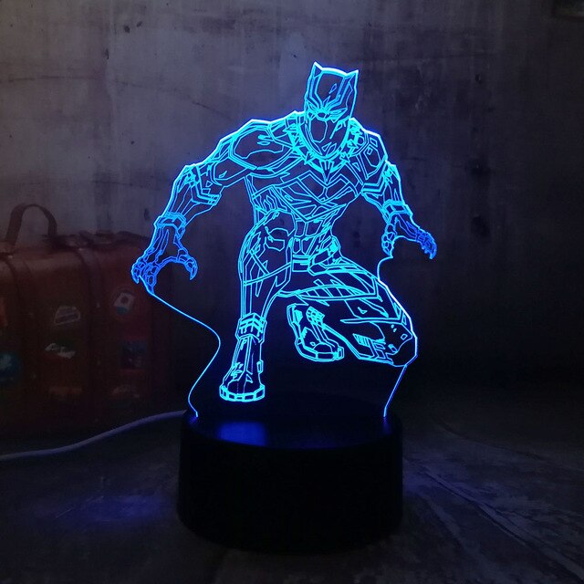 Black Panther Marvel Hero 3D LED RGB