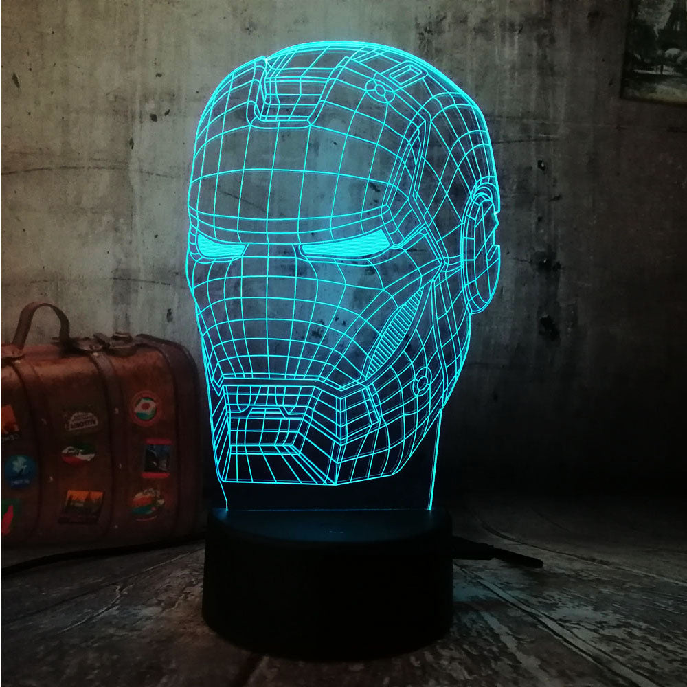 3D LED Iron Man Lamp RGB