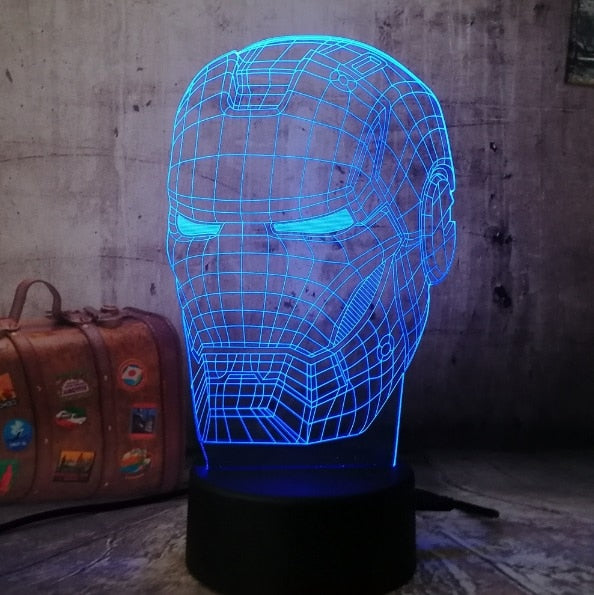 3D LED Iron Man Lamp RGB