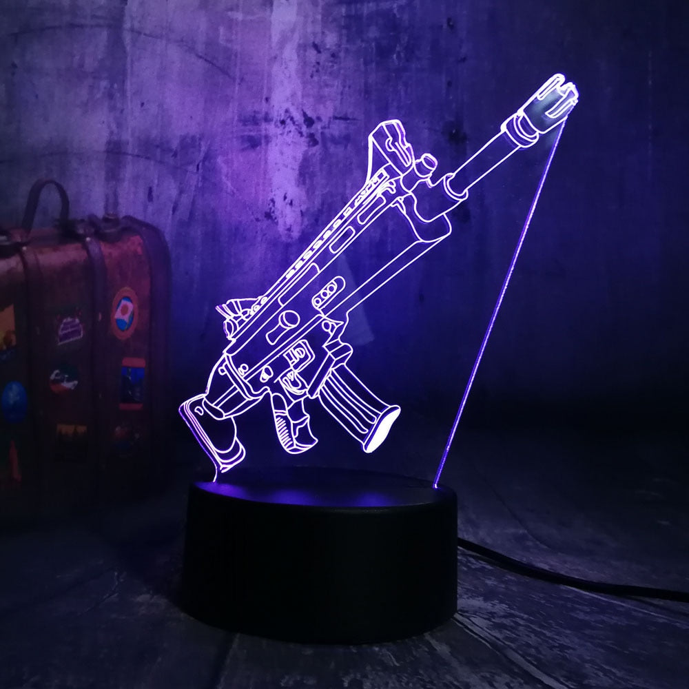 NEW Cool Battle Royale Game PUBG TPS SCAR-L Rifle LED