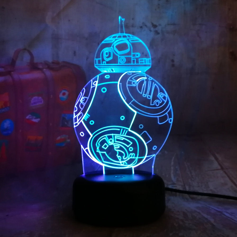 Novelty Star Wars BB-8 3D LED RGB