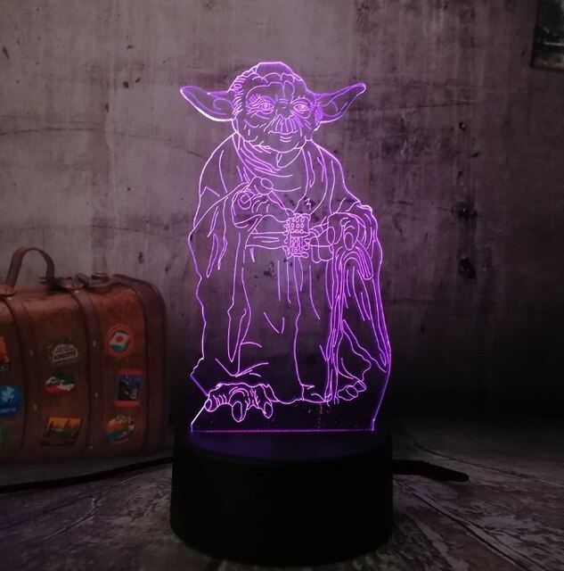 Star Wars Master Yoda 3D LED