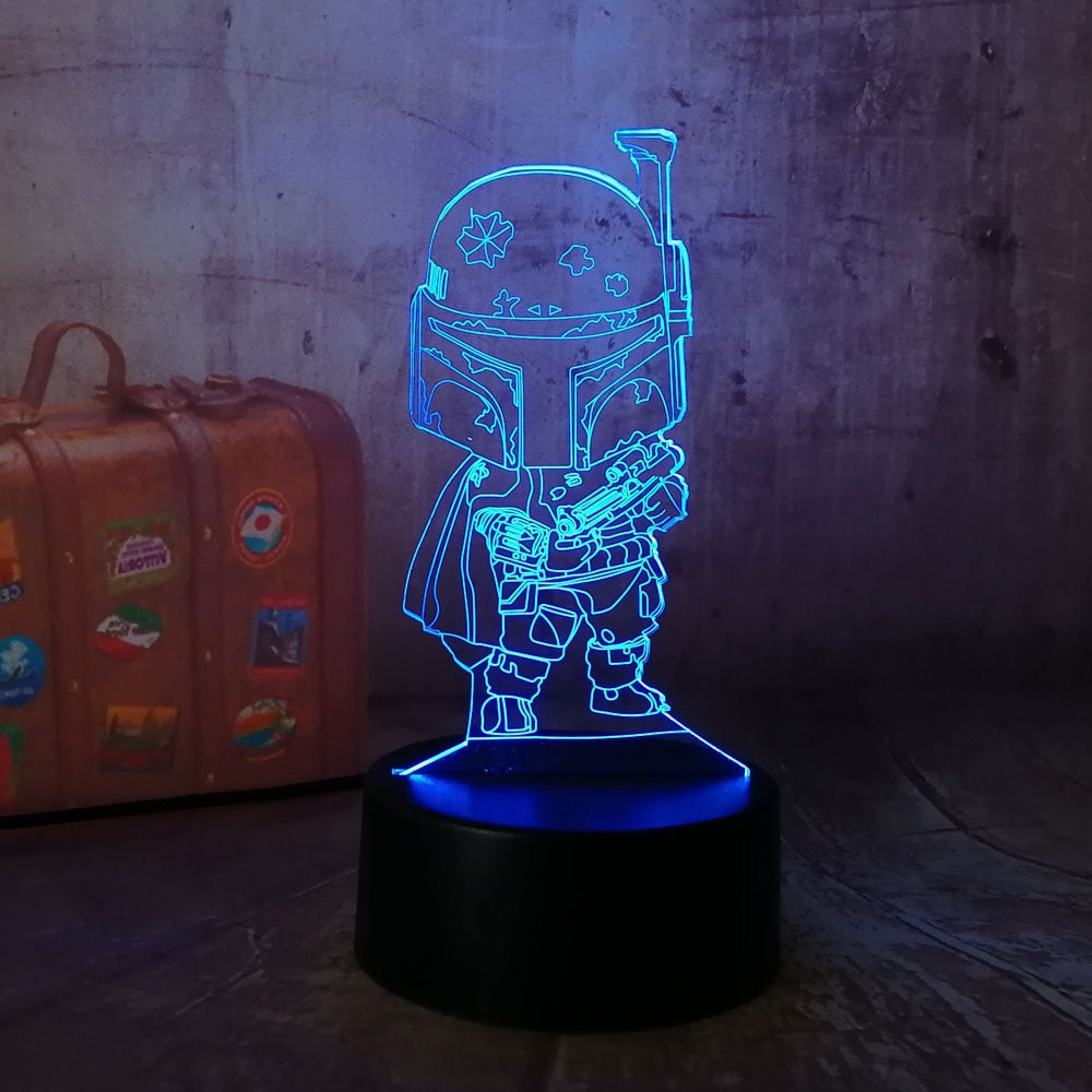 NEW Star Wars Cute Black Knight 3D LED