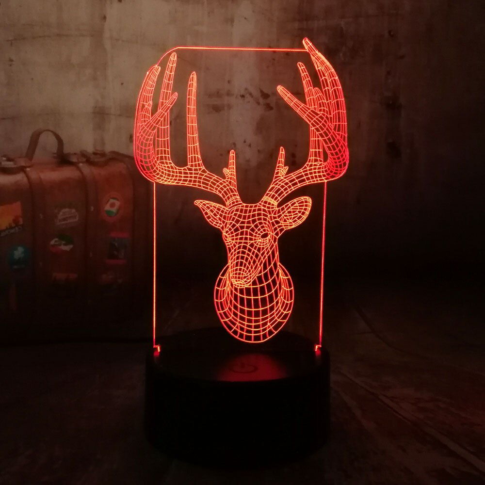 New Year Gift  Moose 3D LED