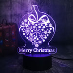 Xmas New Year Merry Christmas Gift Snowflake 3D LED