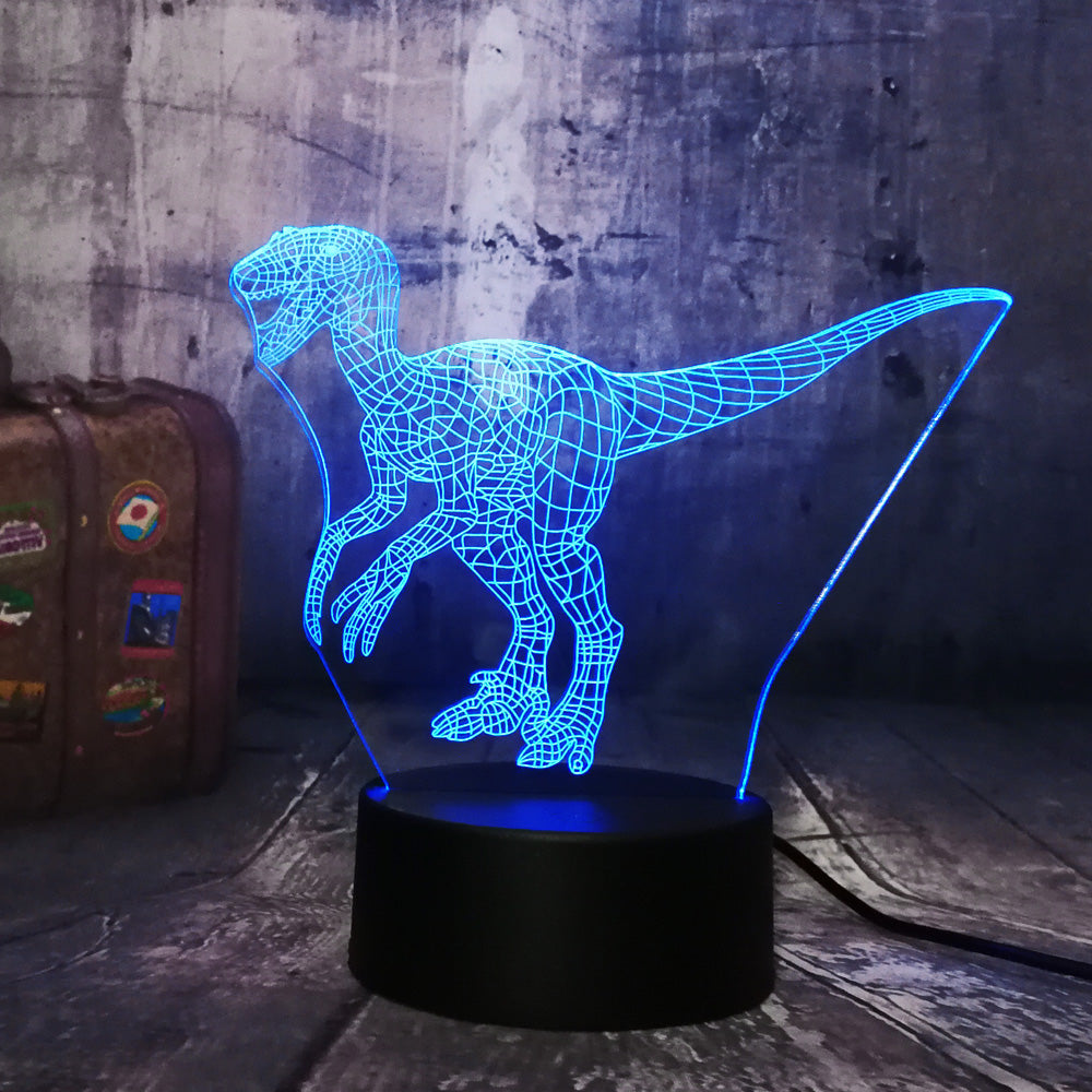 New Jurassic World Dinosaur Velociraptor 3D LED