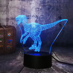 New Jurassic World Dinosaur Velociraptor 3D LED